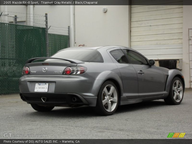 Titanium Gray Metallic / Black/Chaparral 2005 Mazda RX-8 Sport