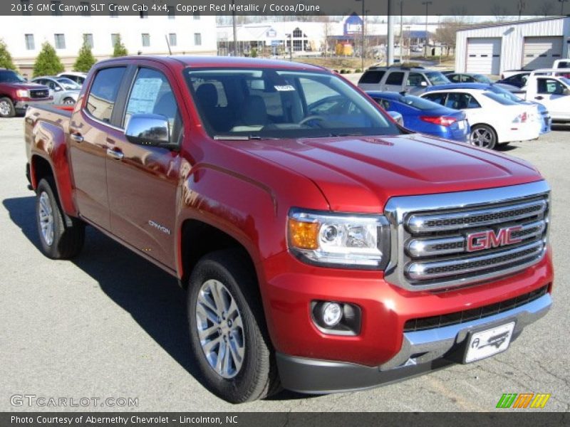 Copper Red Metallic / Cocoa/Dune 2016 GMC Canyon SLT Crew Cab 4x4