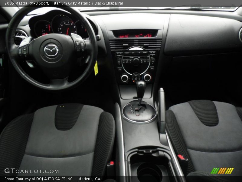 Titanium Gray Metallic / Black/Chaparral 2005 Mazda RX-8 Sport