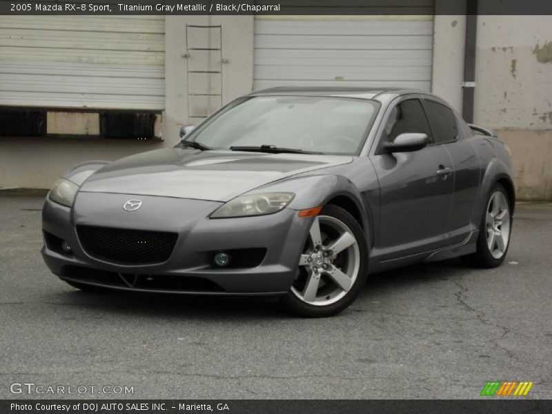 Titanium Gray Metallic / Black/Chaparral 2005 Mazda RX-8 Sport