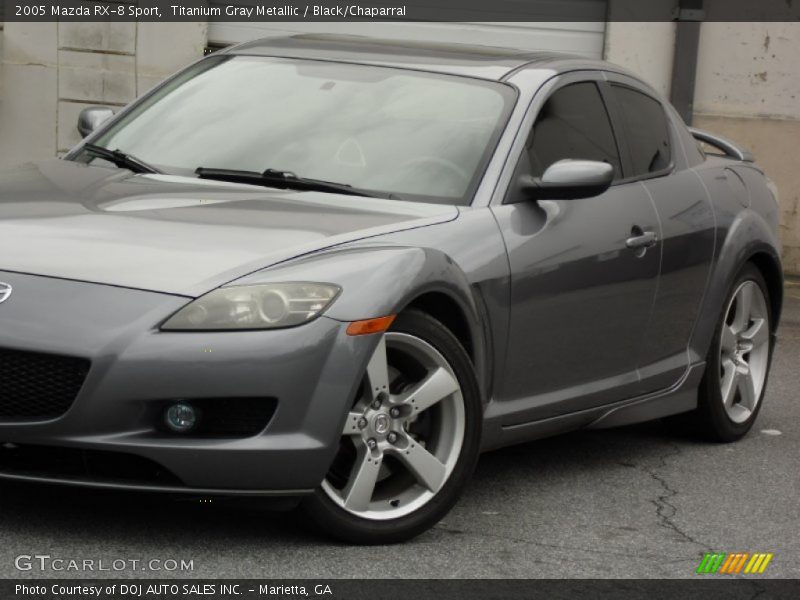Titanium Gray Metallic / Black/Chaparral 2005 Mazda RX-8 Sport