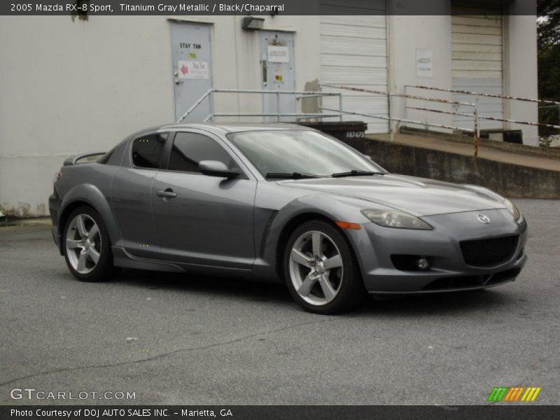 Titanium Gray Metallic / Black/Chaparral 2005 Mazda RX-8 Sport