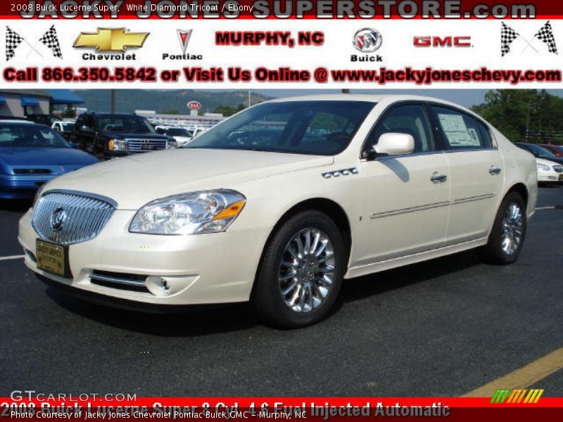 White Diamond Tricoat / Ebony 2008 Buick Lucerne Super