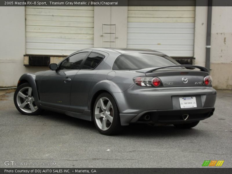 Titanium Gray Metallic / Black/Chaparral 2005 Mazda RX-8 Sport
