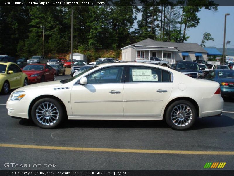 White Diamond Tricoat / Ebony 2008 Buick Lucerne Super