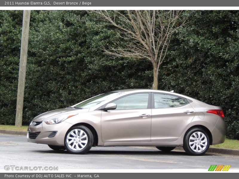 Desert Bronze / Beige 2011 Hyundai Elantra GLS