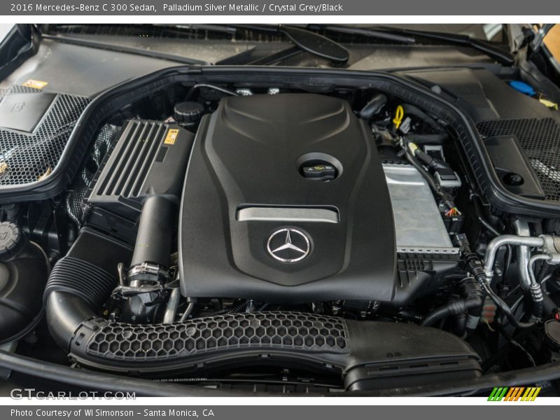 Palladium Silver Metallic / Crystal Grey/Black 2016 Mercedes-Benz C 300 Sedan