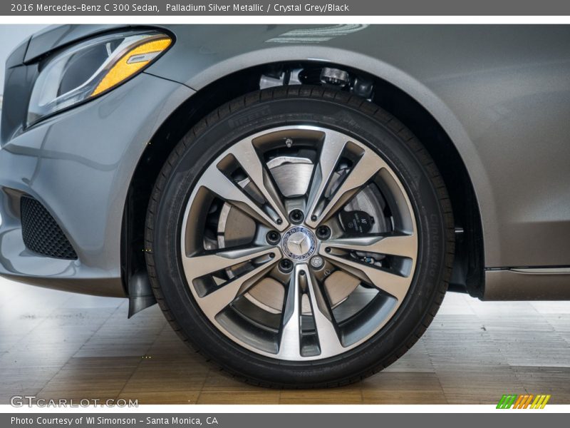 Palladium Silver Metallic / Crystal Grey/Black 2016 Mercedes-Benz C 300 Sedan