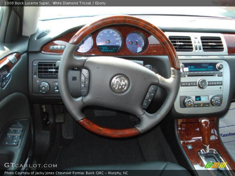 White Diamond Tricoat / Ebony 2008 Buick Lucerne Super