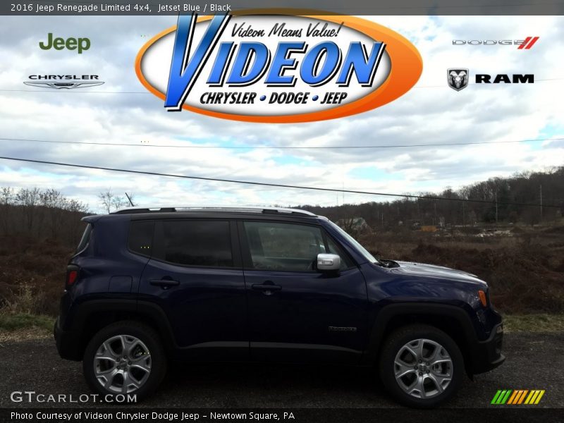Jetset Blue / Black 2016 Jeep Renegade Limited 4x4