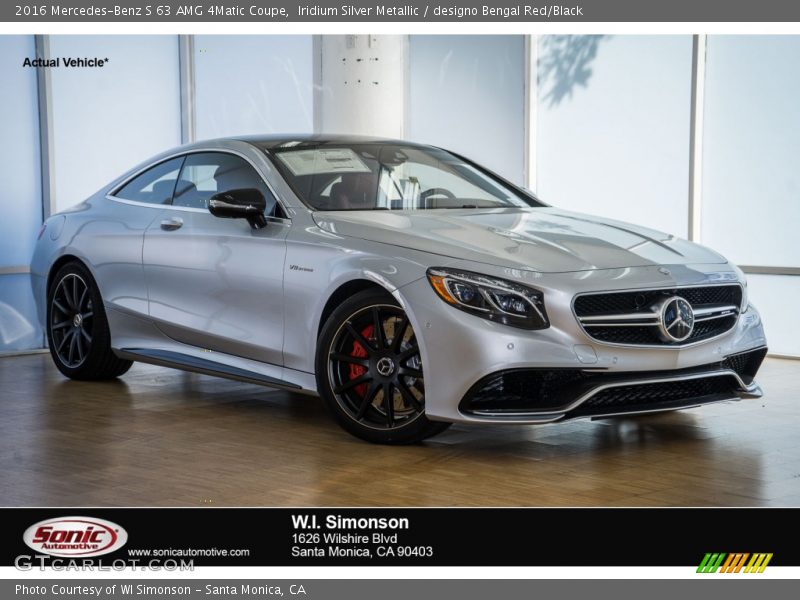 Iridium Silver Metallic / designo Bengal Red/Black 2016 Mercedes-Benz S 63 AMG 4Matic Coupe