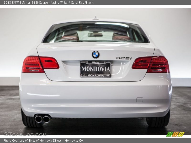 Alpine White / Coral Red/Black 2013 BMW 3 Series 328i Coupe