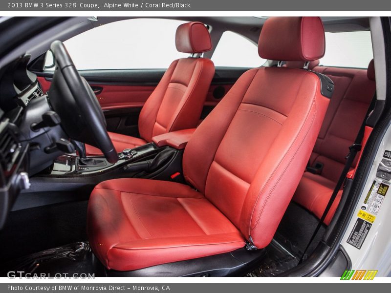 Alpine White / Coral Red/Black 2013 BMW 3 Series 328i Coupe