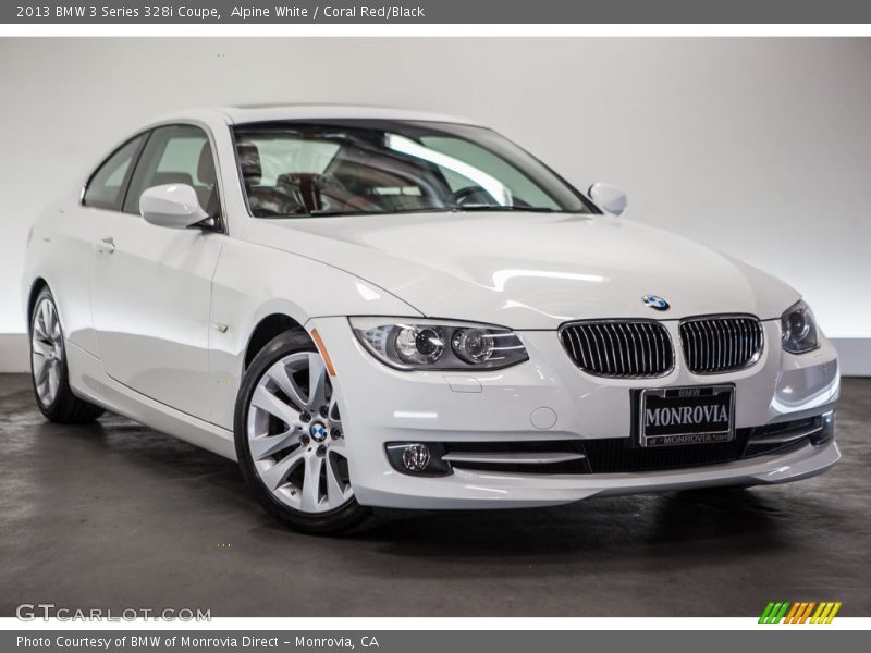 Alpine White / Coral Red/Black 2013 BMW 3 Series 328i Coupe