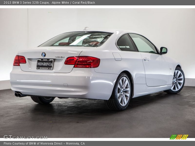 Alpine White / Coral Red/Black 2013 BMW 3 Series 328i Coupe