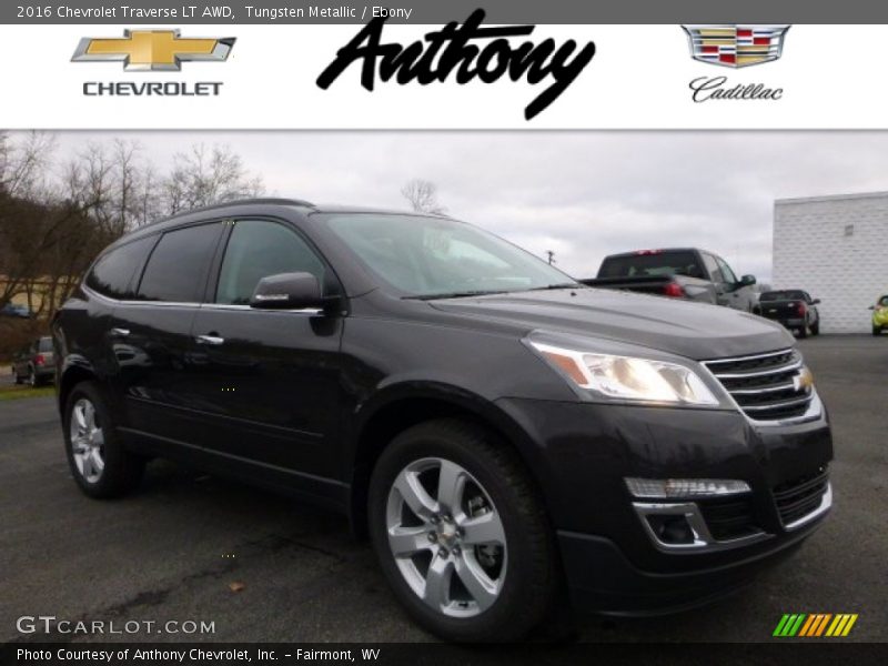 Tungsten Metallic / Ebony 2016 Chevrolet Traverse LT AWD