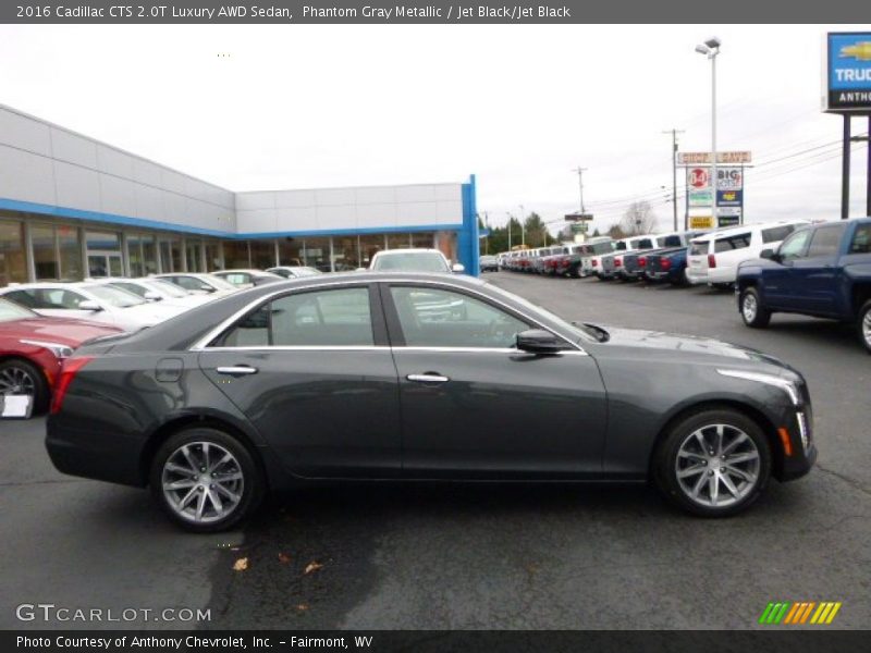 Phantom Gray Metallic / Jet Black/Jet Black 2016 Cadillac CTS 2.0T Luxury AWD Sedan