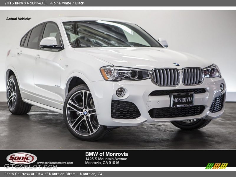 Alpine White / Black 2016 BMW X4 xDrive35i