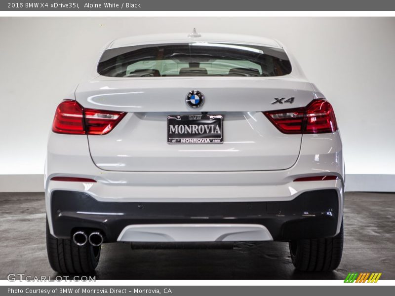 Alpine White / Black 2016 BMW X4 xDrive35i