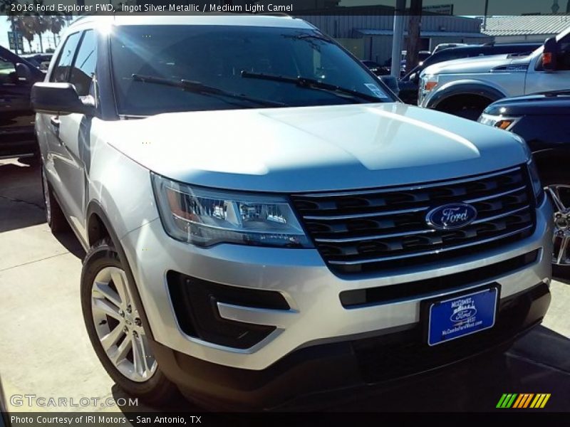 Ingot Silver Metallic / Medium Light Camel 2016 Ford Explorer FWD