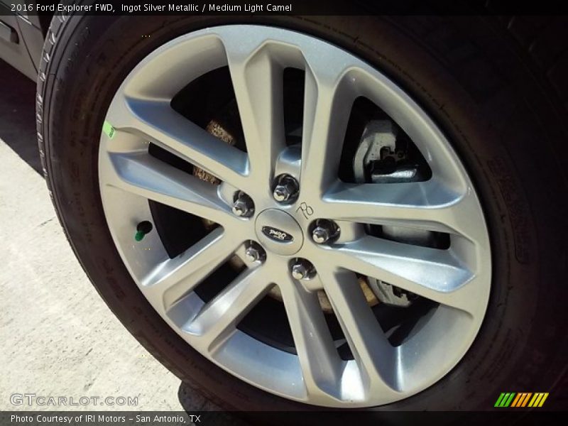 Ingot Silver Metallic / Medium Light Camel 2016 Ford Explorer FWD