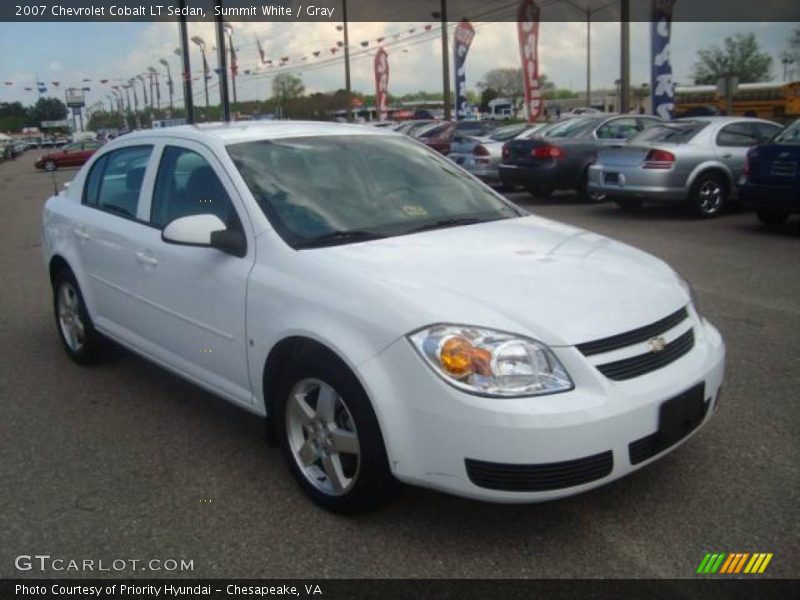 Summit White / Gray 2007 Chevrolet Cobalt LT Sedan