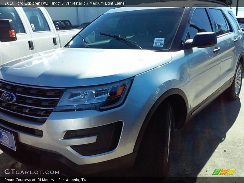 Ingot Silver Metallic / Medium Light Camel 2016 Ford Explorer FWD