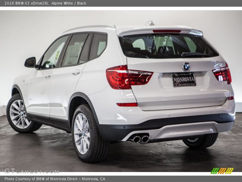 Alpine White / Black 2016 BMW X3 xDrive28i