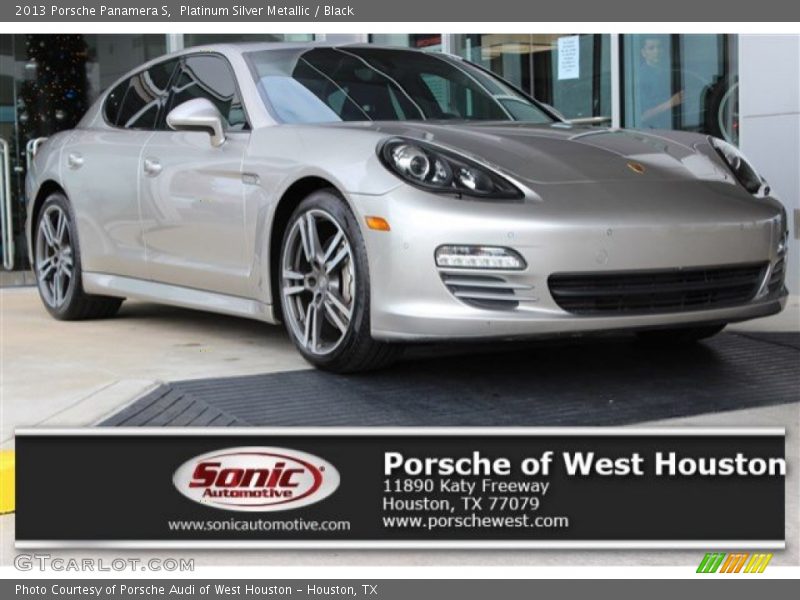 Platinum Silver Metallic / Black 2013 Porsche Panamera S