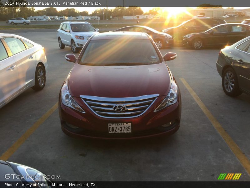 Venetian Red / Black 2014 Hyundai Sonata SE 2.0T