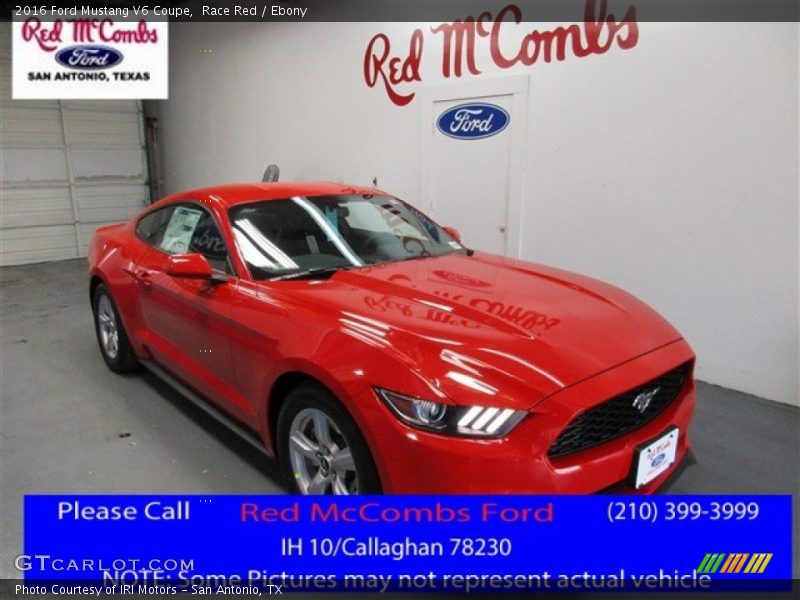 Race Red / Ebony 2016 Ford Mustang V6 Coupe