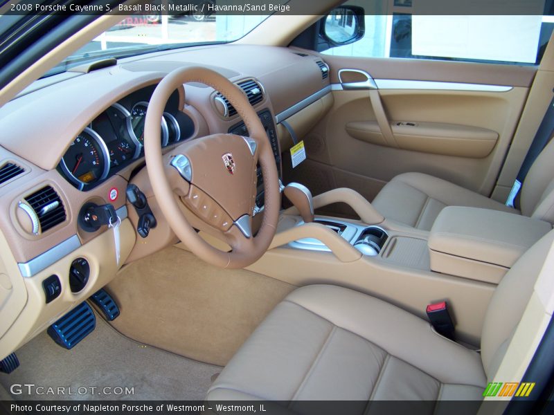 Basalt Black Metallic / Havanna/Sand Beige 2008 Porsche Cayenne S