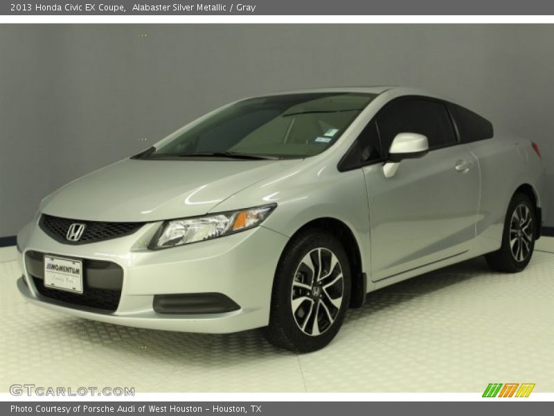 Alabaster Silver Metallic / Gray 2013 Honda Civic EX Coupe