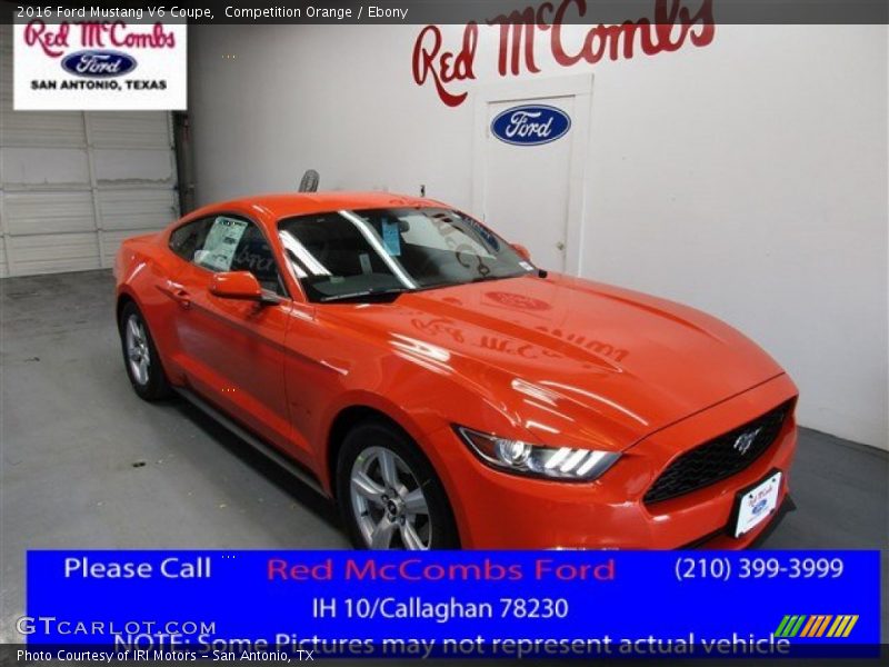 Competition Orange / Ebony 2016 Ford Mustang V6 Coupe