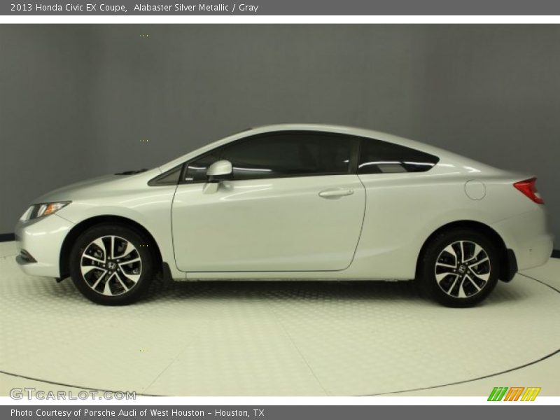 Alabaster Silver Metallic / Gray 2013 Honda Civic EX Coupe