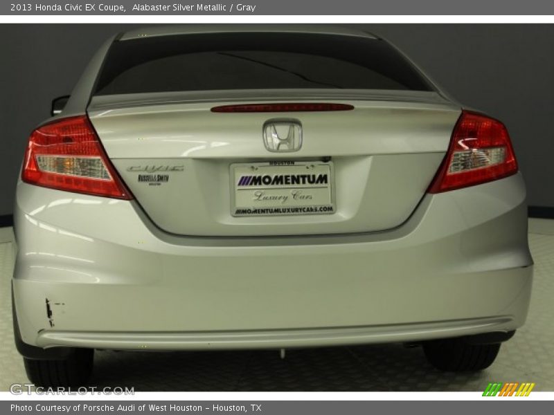 Alabaster Silver Metallic / Gray 2013 Honda Civic EX Coupe