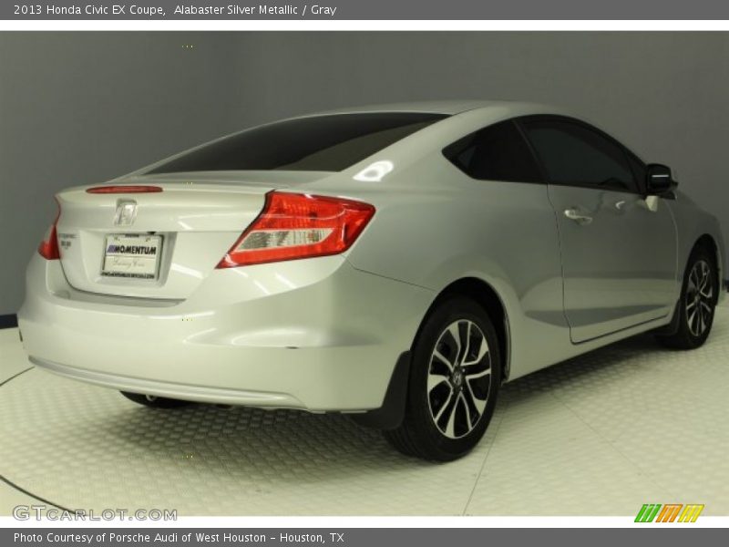 Alabaster Silver Metallic / Gray 2013 Honda Civic EX Coupe