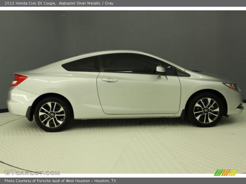 Alabaster Silver Metallic / Gray 2013 Honda Civic EX Coupe