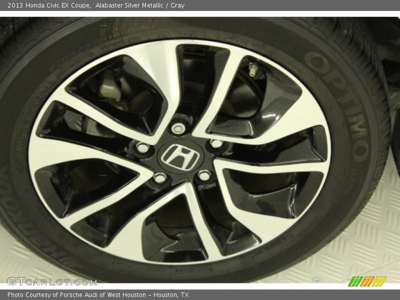 Alabaster Silver Metallic / Gray 2013 Honda Civic EX Coupe