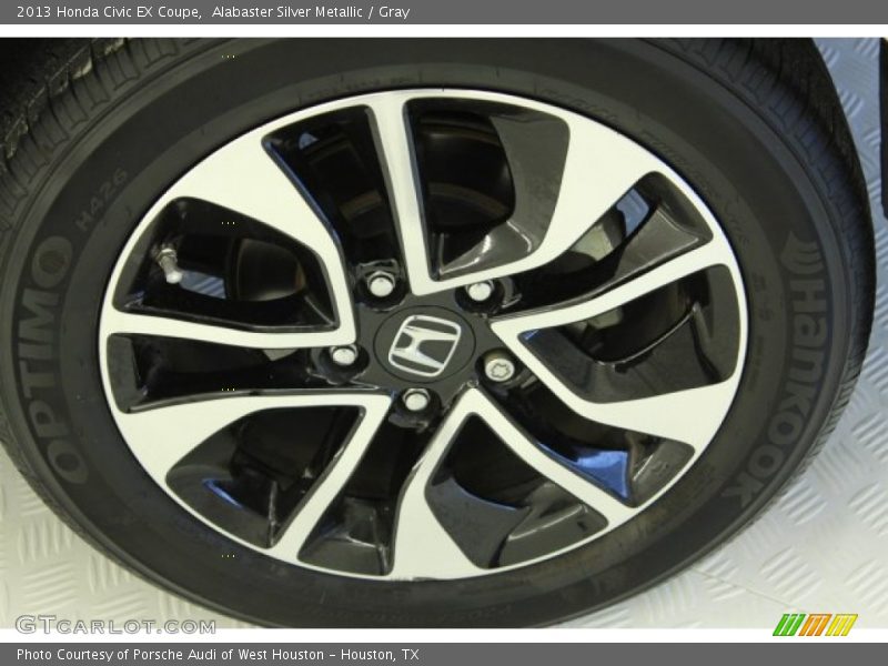 Alabaster Silver Metallic / Gray 2013 Honda Civic EX Coupe