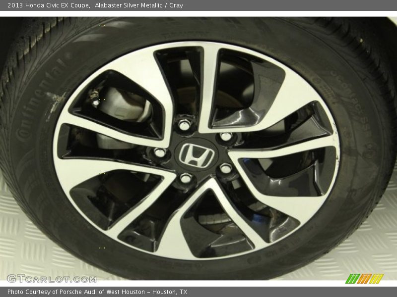 Alabaster Silver Metallic / Gray 2013 Honda Civic EX Coupe