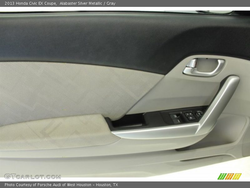 Alabaster Silver Metallic / Gray 2013 Honda Civic EX Coupe