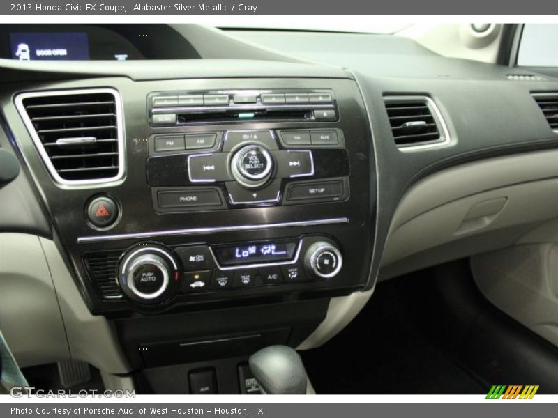 Alabaster Silver Metallic / Gray 2013 Honda Civic EX Coupe