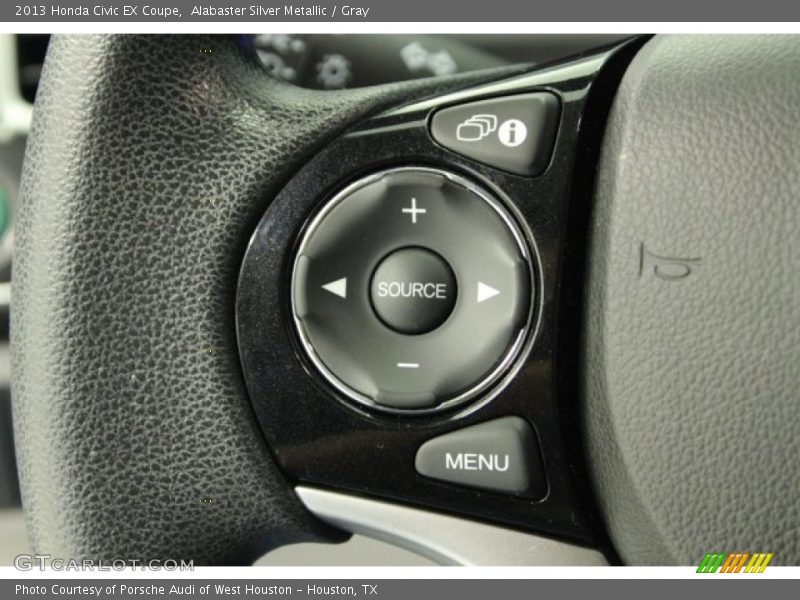Alabaster Silver Metallic / Gray 2013 Honda Civic EX Coupe