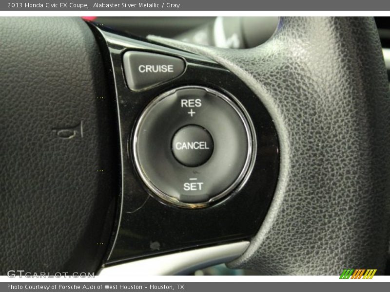 Alabaster Silver Metallic / Gray 2013 Honda Civic EX Coupe