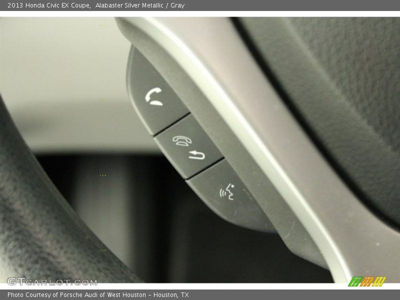 Alabaster Silver Metallic / Gray 2013 Honda Civic EX Coupe