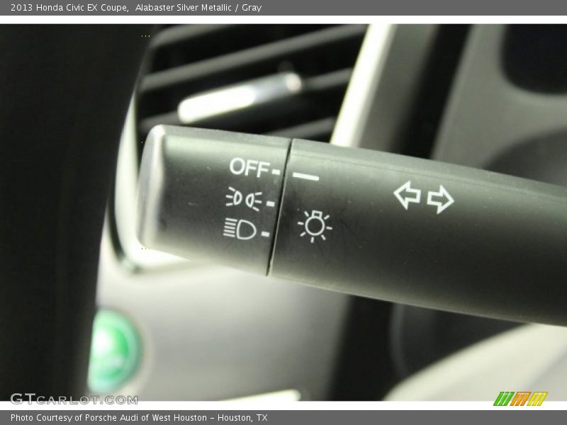Alabaster Silver Metallic / Gray 2013 Honda Civic EX Coupe