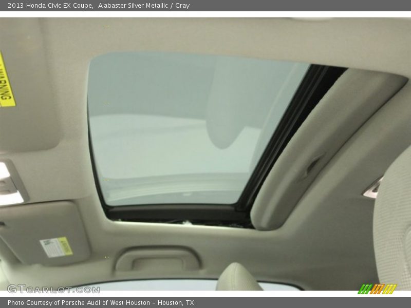 Alabaster Silver Metallic / Gray 2013 Honda Civic EX Coupe