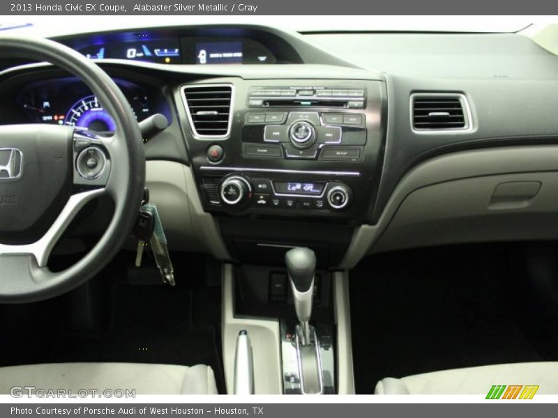 Alabaster Silver Metallic / Gray 2013 Honda Civic EX Coupe