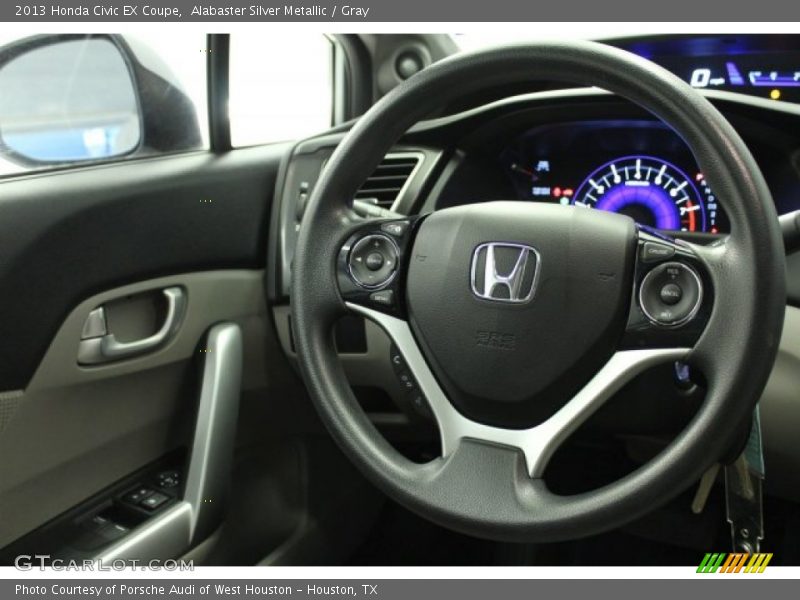 Alabaster Silver Metallic / Gray 2013 Honda Civic EX Coupe